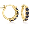 image:imageRossSimons Three Pair Gemstone Huggie Hoop EarringsEmerald