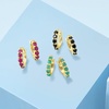 image:imageRossSimons Three Pair Gemstone Huggie Hoop EarringsEmerald