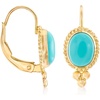 image:imageRossSimons Turquoise RopeEdge Earrings in 14kt Yellow Gold