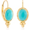 image:imageRossSimons Turquoise RopeEdge Earrings in 14kt Yellow Gold