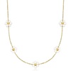 image:imagePure Collection by RossSimons 335mm Cultured Pearl Flower Station Necklace in 14kt Yellow Gold160 Inches
