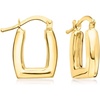 image:imagePure Collection by RossSimons Italian 14kt Yellow Gold Square Hoop Earrings