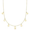 image:imagePure Collection by RossSimons Italian 14kt Yellow Gold Star Station NecklaceNo Gemstone