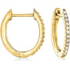 image:imageRossSimons 010 ct tw Diamond Huggie Hoop Earrings in 14kt Gold