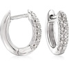 image:imageRossSimons 010 ct tw Diamond Huggie Hoop EarringsDiamond