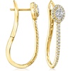 image:imageRossSimons 050 ct tw Diamond Cluster Elongated Hoop Earrings in 18kt Gold Over Sterling