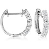 image:imageRossSimons 050 ct tw Round BrilliantCut Diamond Huggie Hoop Earrings in 14kt White Gold