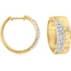 image:imageRossSimons 050 ct tw Scattered Diamond Hoop Earrings in 18kt Gold Over Sterling