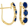 image:imageRossSimons 120 ct tw Sapphire and DiamondAccented Hoop Earrings in 14kt Yellow Gold