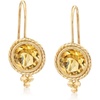 image:imageRossSimons 140 ct tw Citrine Drop Earrings in 14kt Yellow Gold