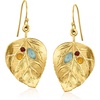 image:imageRossSimons 140 ct tw MultiStone Leaf Drop Earrings in 18kt Yellow Gold Over SterlingCitrine
