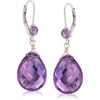 image:imageRossSimons 1480 ct tw Amethyst Drop Earrings in Sterling Silver