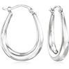 image:imageRossSimons 14kt White Gold Tapered Hoop Earrings