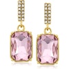image:imageRossSimons 14kt Yellow GoldPlated Drop Earrings With Simulated Kunzite and 48 ct tw Czs