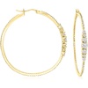 image:imageRossSimons 170 ct tw CZ Hoop Earrings in 18kt Gold Over Sterling