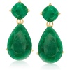 image:imageRossSimons 1920 ct tw Emerald Drop Earrings in 18kt Gold Over Sterling