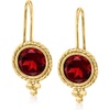 image:imageRossSimons 200 ct tw Garnet Drop Earrings in 14kt Yellow Gold