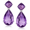 image:imageRossSimons 2000 ct tw Amethyst Drop Earrings in Sterling Silver