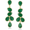 image:imageRossSimons 2268 ct tw Emerald Drop Earrings in 18kt Gold Over Sterling