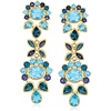 image:imageRossSimons 2430 ct tw Tonal Blue Topaz and 230 ct tw Iolite Drop Earrings in 18kt Gold Over Sterling