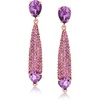 image:imageRossSimons 330 ct tw Amethyst and 140 ct tw Rhodolite Garnet Drop Earrings in 18kt Rose Gold Over Sterling