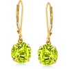 image:imageRossSimons 390 ct tw Peridot Drop Earrings in 14kt Yellow Gold