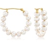 image:imageRossSimons 45mm Cultured Pearl Hoop Earrings in 14kt Yellow Gold