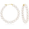image:imageRossSimons 67mm Cultured Pearl Hoop Earrings in 14kt Yellow Gold