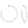 image:imageRossSimons 67mm Cultured Pearl Hoop Earrings in Sterling Silver