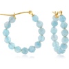 image:imageRossSimons 960 ct tw Aquamarine Bead Hoop Earrings in 14kt Yellow Gold