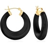 image:imageRossSimons Black Onyx Hoop Earrings in 14kt Yellow Gold