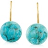 image:imageRossSimons Button Turquoise Drop Earrings in 14kt Yellow Gold