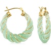 image:imageRossSimons Carved Gemstone Hoop Earrings with 14kt Yellow GoldJade