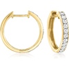 image:imageRossSimons Diamond Huggie Hoops Earring in 14kt Gold