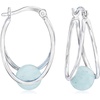 image:imageRossSimons Gemstone Double Hoop Earrings in Sterling Silver
