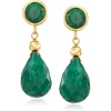 image:imageRossSimons Gemstone Drop Earring in 14kt Yellow GoldEmerald
