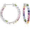 image:imageRossSimons Gemstone Hoop Earrings in Sterling SilverAmethyst
