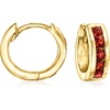 image:imageRossSimons Gemstone Huggie Hoop Earrings in SilverGarnet