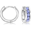 image:imageRossSimons Gemstone Huggie Hoop Earrings in SilverTanzanite