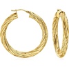 image:imageRossSimons Italian 14kt Yellow Gold Twisted Hoop Earrings