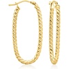 image:imageRossSimons Italian 14kt Yellow Gold Twisted Oval Hoop Earrings