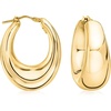 image:imageRossSimons Italian 18kt Gold Over Sterling Graduated Hoop Earrings