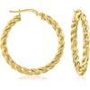 image:imageRossSimons Italian 18kt Gold Over Sterling Medium Twisted Hoop Earrings