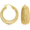 image:imageRossSimons Italian 18kt Gold Over Sterling Openwork Hoop Earrings
