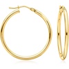 image:imageRossSimons Italian 2mm 18kt Yellow Gold Hoop Earrings