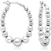 image:imageRossSimons Italian Sterling Silver Beaded Oval Hoop Earrings