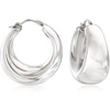 image:imageRossSimons Italian Sterling Silver Graduated Hoop Earrings