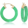 image:imageRossSimons Jade Hoop Earrings With 14kt Yellow Gold