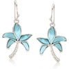 image:imageRossSimons Larimar Palm Tree Drop Earrings in Sterling Silver