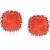 image:imageRossSimons Orange Coral Square Stud Earrings in Sterling Silver